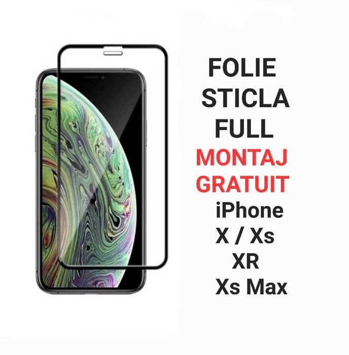 Folie Sticla Full iPhone 11 12 13 14 17 Pro Max Plus Mini