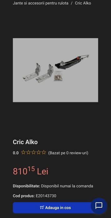 Piese Rulota, scara, butelie gaz, bidon apa menajera, cric AL-KO