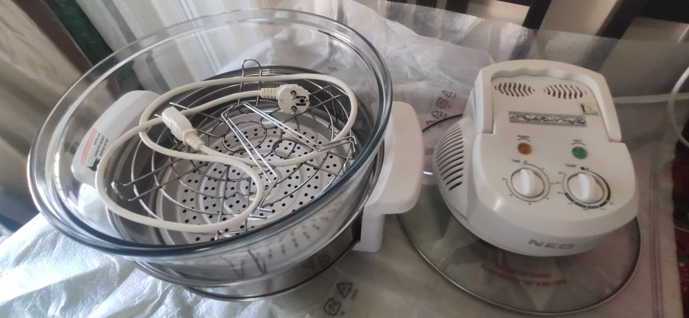 Халогенна фурна-скара NEO 1200-1400W, обем 12л, таймер, 250C, Бял