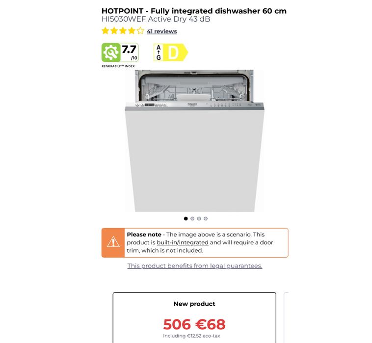 Mașină de spălat vase  Hotpoint Ariston HI5030WEF