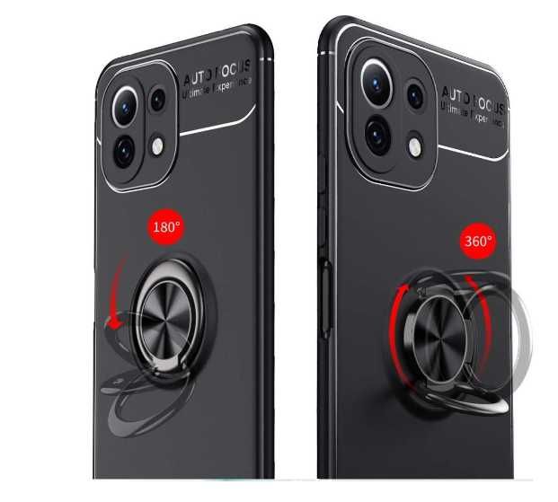 Husa Xiaomi 11 Lite/Mi 11 Lite (4G/5G/NE)-Magnetic Finger Black/Blue