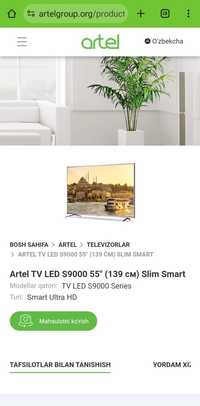 Smarttv,Artel 55 dyum 4K Ultra HD
