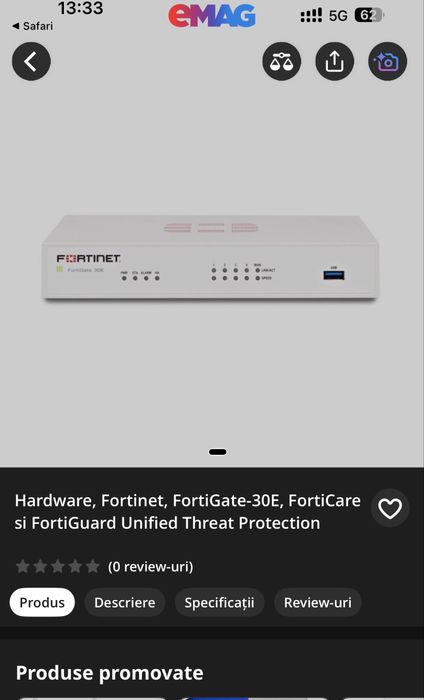 Fortinet Fortigate 30e FG-30e nou second hand router