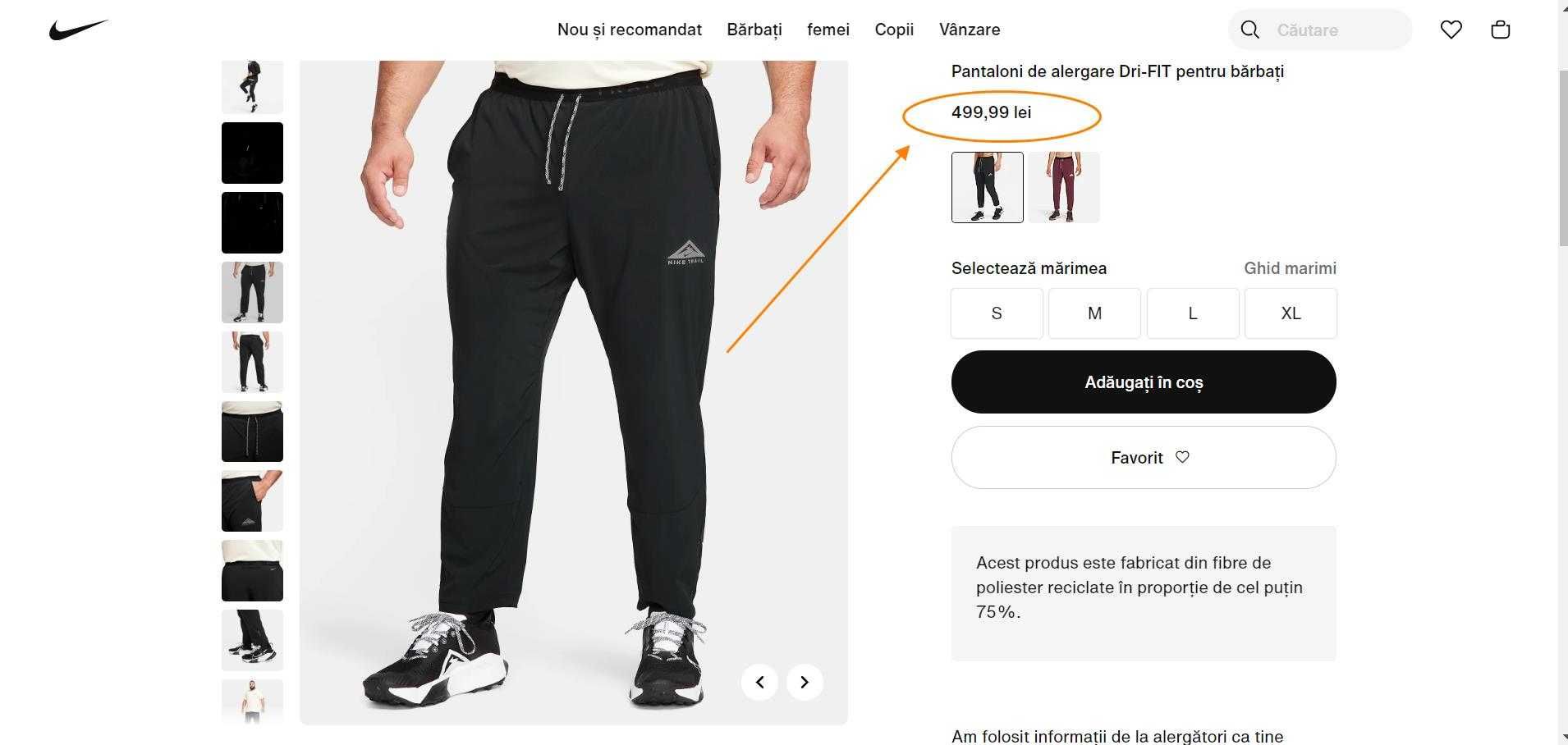 Pantaloni trening NIKE Trail Dawn Range (Super Pret).