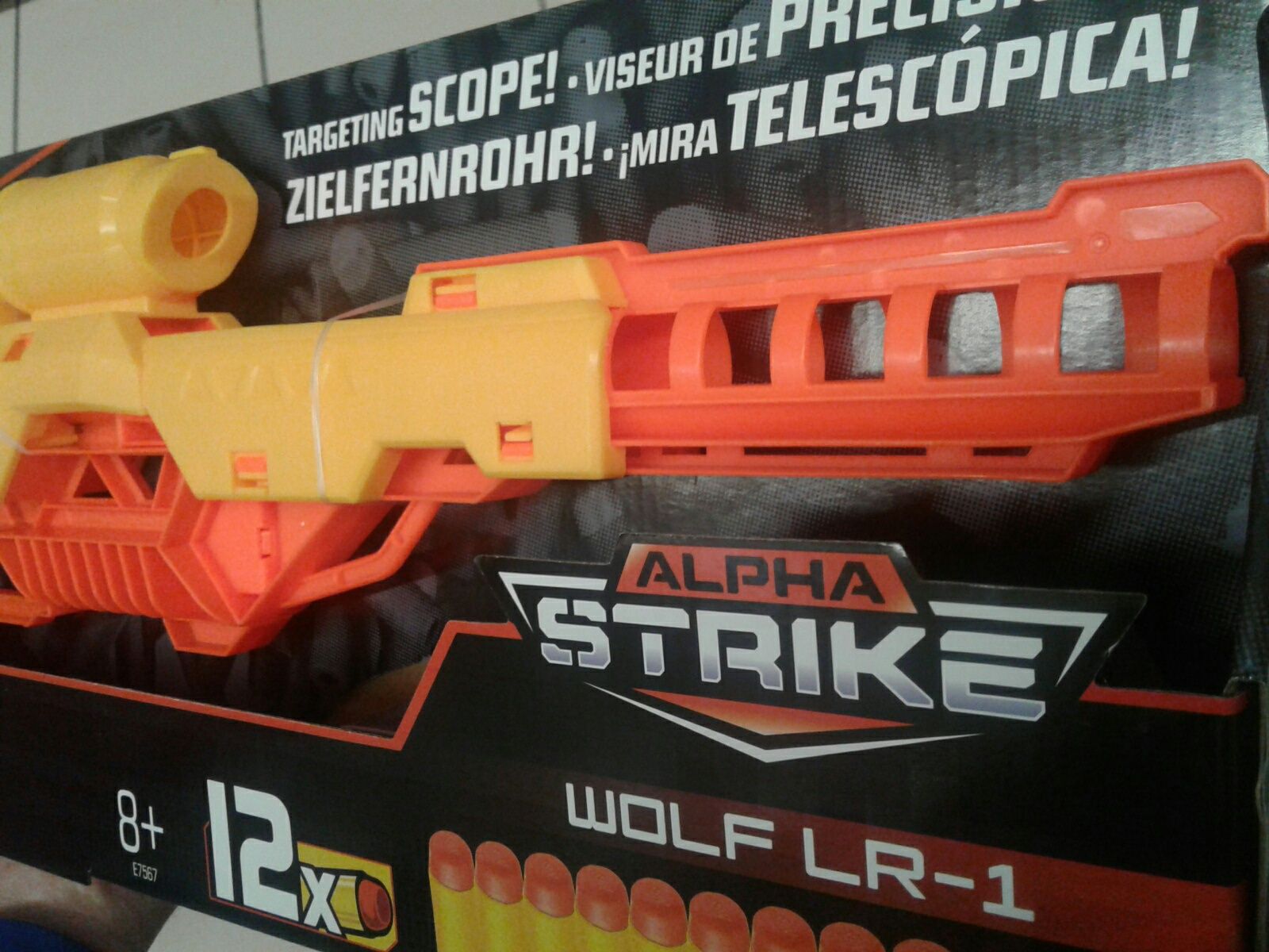 Pusca Nerf Wolf LR-1 Alpha Strike 12 gloante buretoase, noua, sigilata