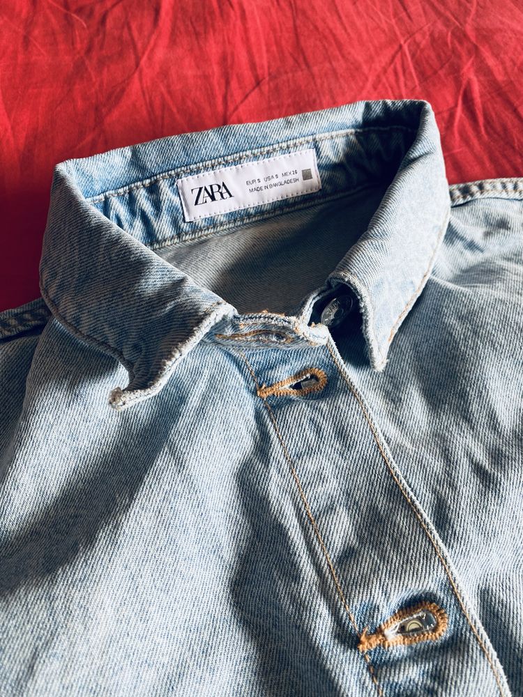 Дамски дънков гащеризон ZARA