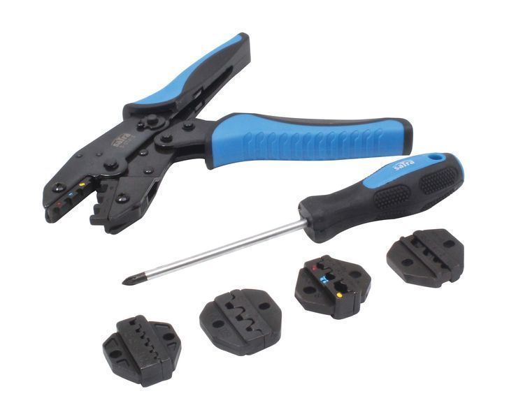 Комплект клещи за кримпване с тресчотка 4 в 1