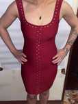 Rochie grena slim fit