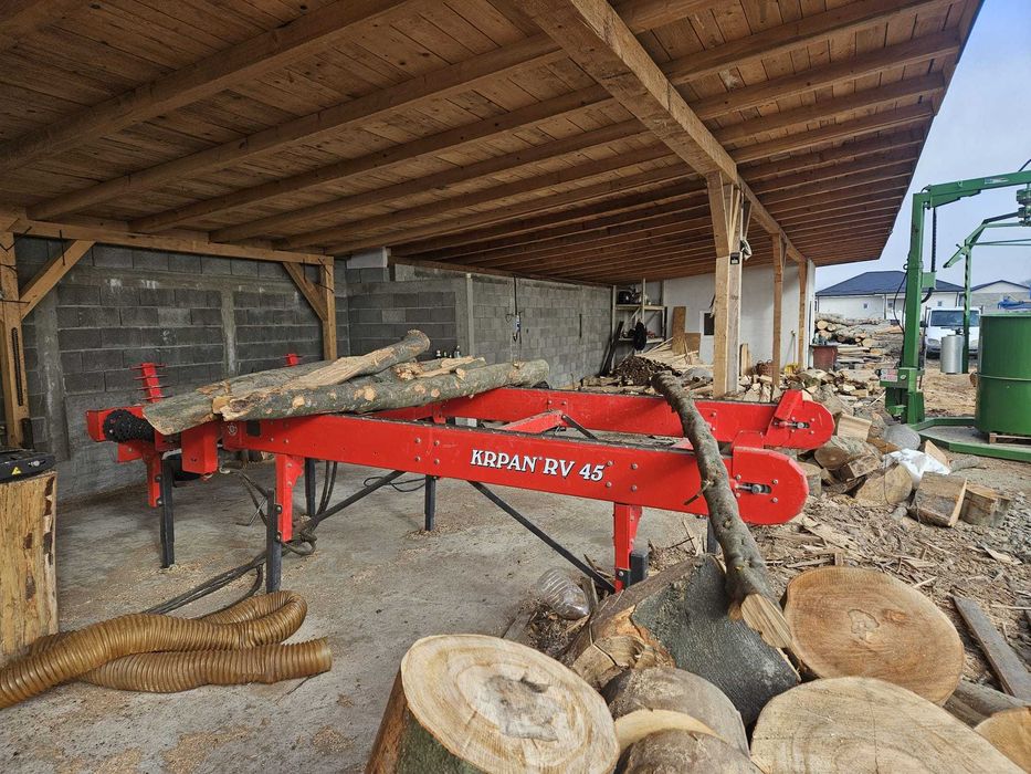 Linie de taiat si despicat lemn de foc Krpan CS 4218 Pro