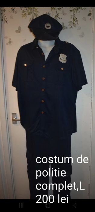 Costume de politie complete și de căpitan  de vanzare și alte măști