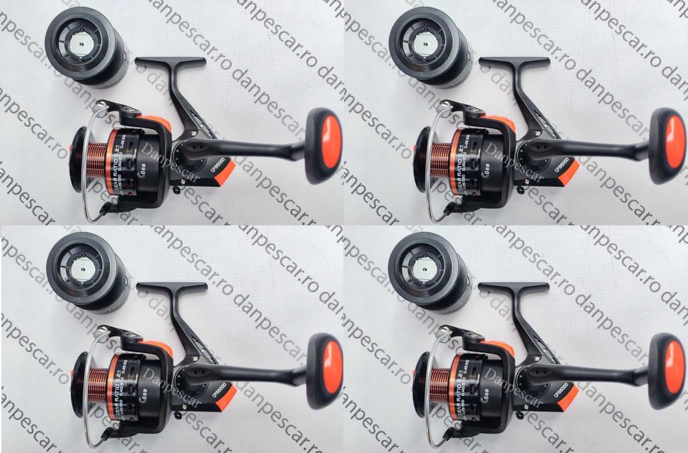 SET 4 Mulinete FL QFB6000 6 rulmenti pentru crap si DIVERSE CULORI