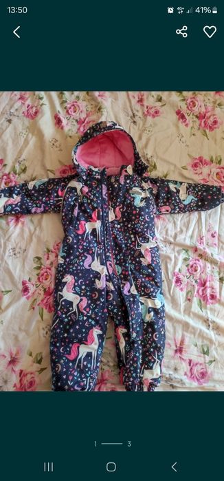 Зимний комбинезон на девочку 92- 98