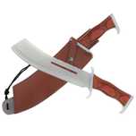 Maceta de vanatoare Last Blood, 40 cm, otel, maro, teaca piele inclusa