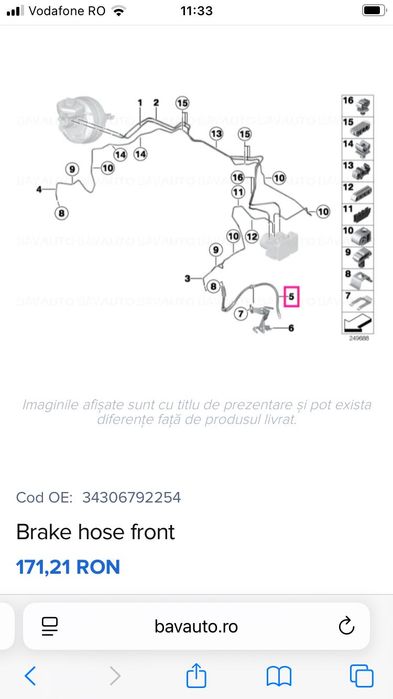 Set furtun frana BMW 1 2 3 4 fata spate orifginal