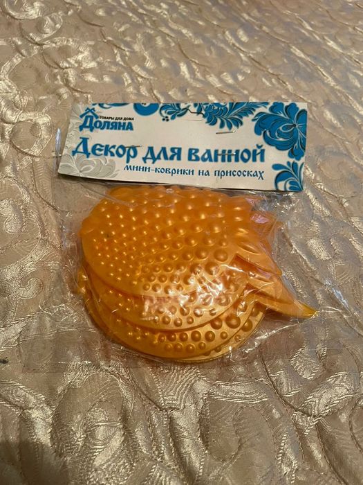 Декор для ванной (мини-коврики на присосках) 6 шт