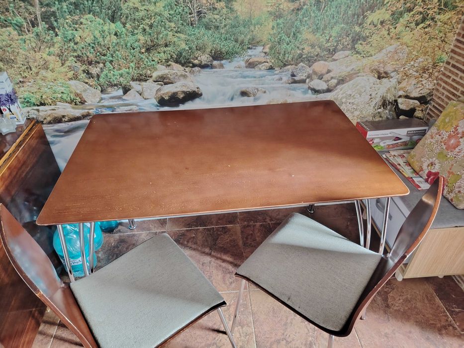 Mobila Bucatarie cu ghiuveta dubla Franke, masa si scaune