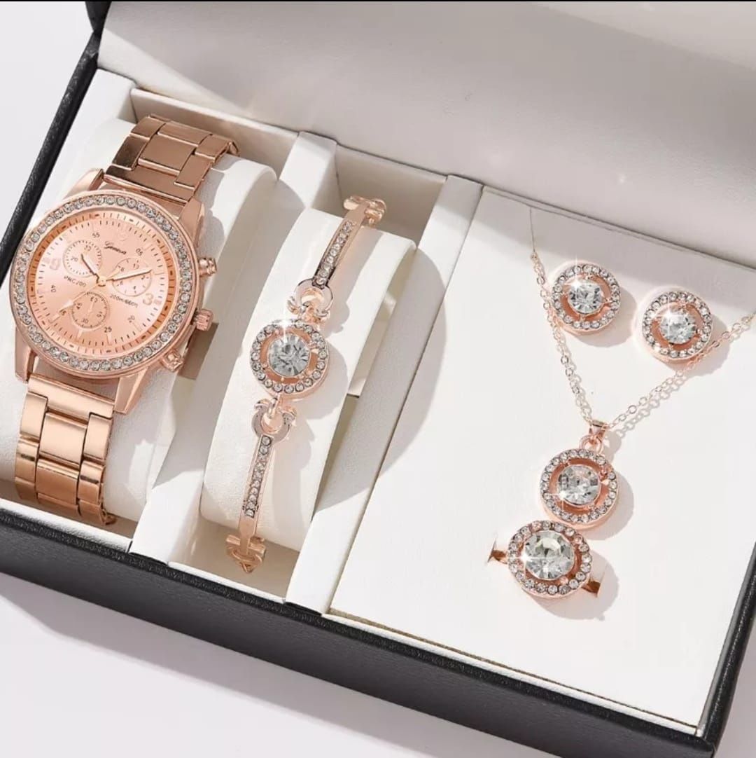 Set Cadou Ceas Dama Geneve Crystal