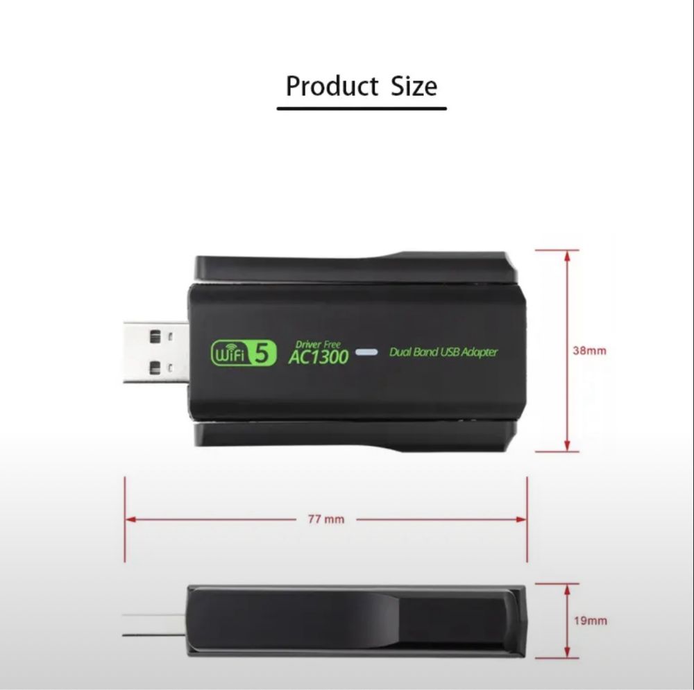 Wireless WiFi signal receiving transmitter driver free 1300Mbps