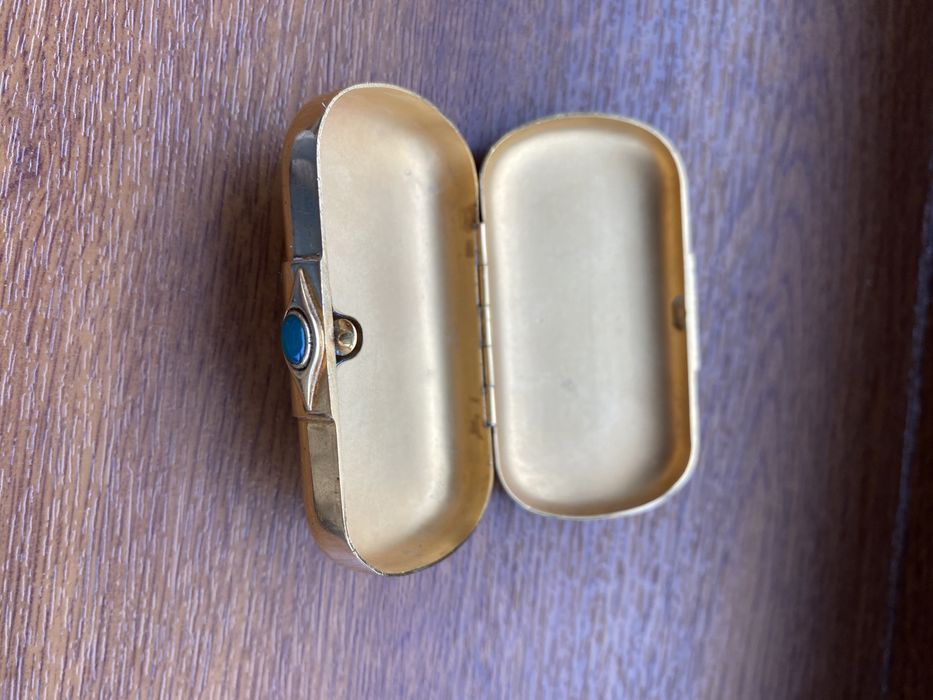 Vintage Yves Saint Laurent Gold Pill Box