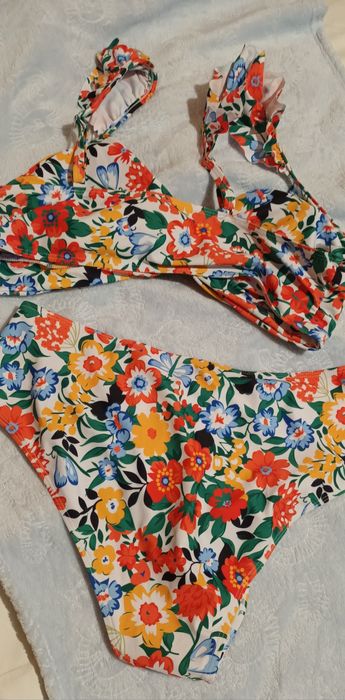 Costum de baie cu talie inalta marime mare XXL