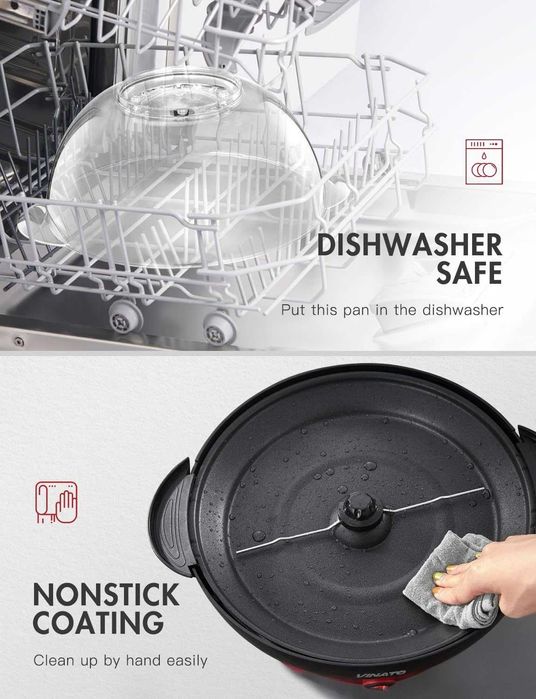 Машина за пуканки VINATO Popcorn Machine 5L с незалепващо покритие