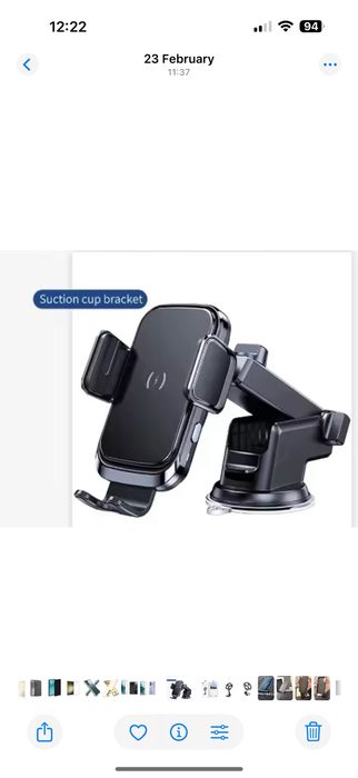 Suport Incarcator Telefon Wireless Automat Prelungire Ventuza/Adeziv