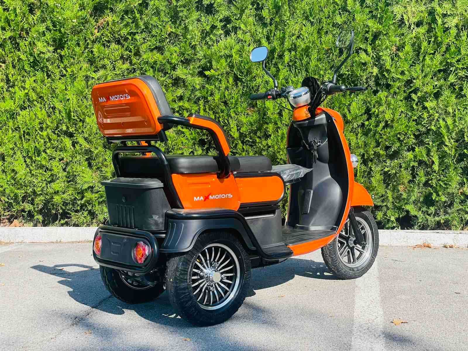 Промо Цена! Електрическа Tриместна Tриколка X2 1500W - Orange