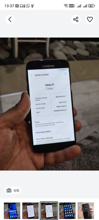 Samsung Galaxy S7 Normal  Display Original 
Android 8
Arată bine