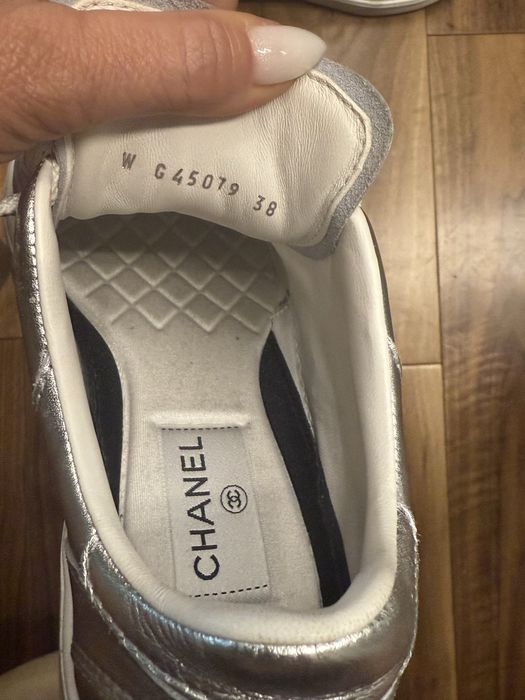 Chanel 38 номер обувани 2 пъти-сребърни