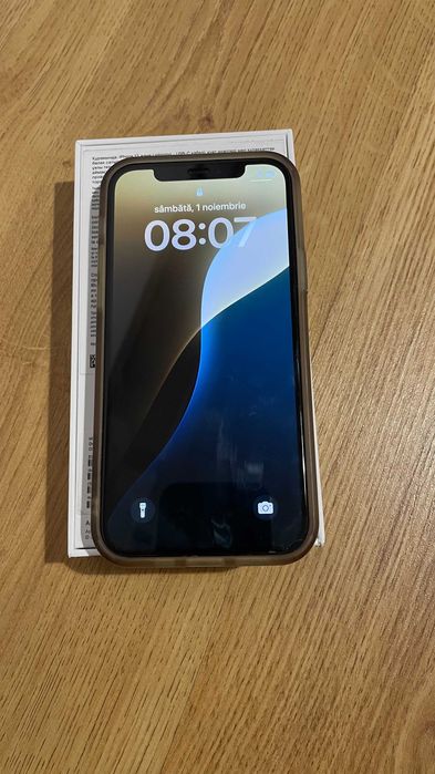 iPhone 12, black, 64 GB, 5G - Stare impecabilă, baterie 91%, cu cutie