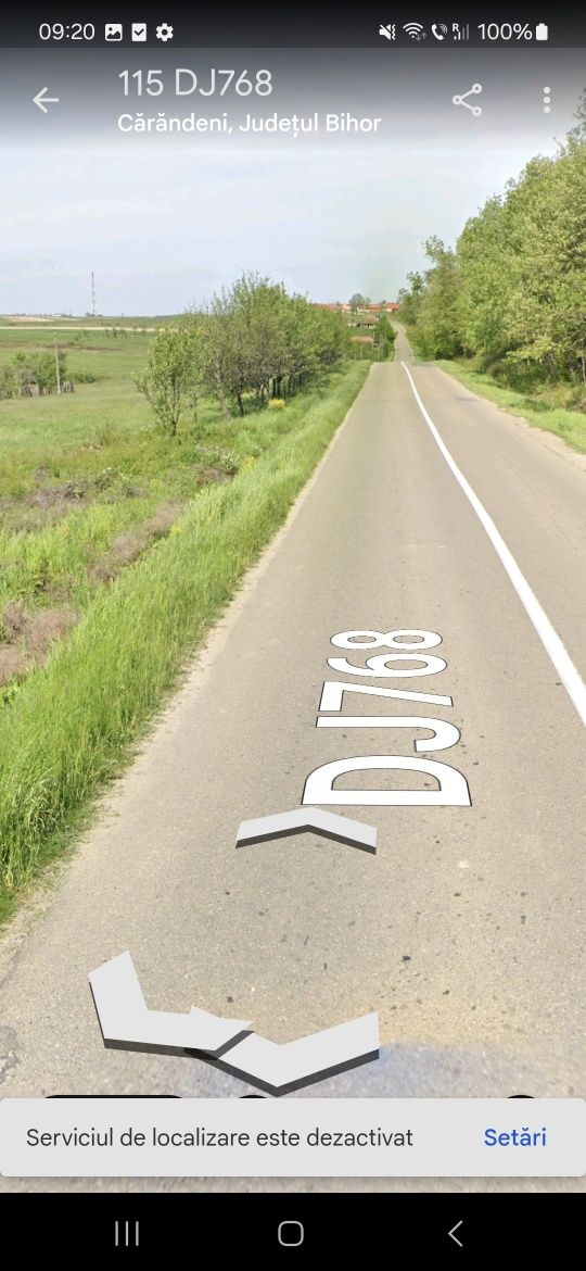 Se vinde teren  intravilan 2500mp cărăndeni comuna lăzăreni