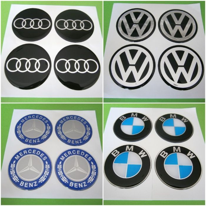 Стикери за Капачки за Джанти за Тасове Силиконови VW BMW AUDI MERCEDES