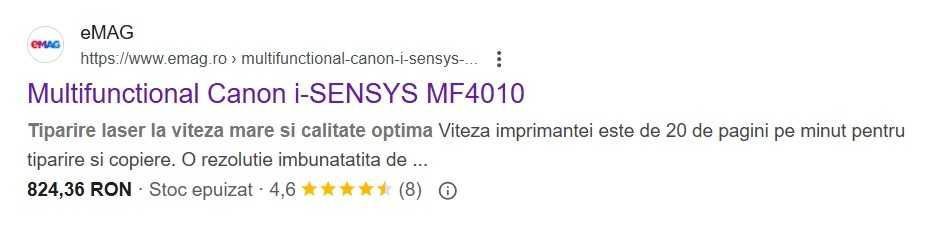 Imprimanta Canon I-sensys MF4010