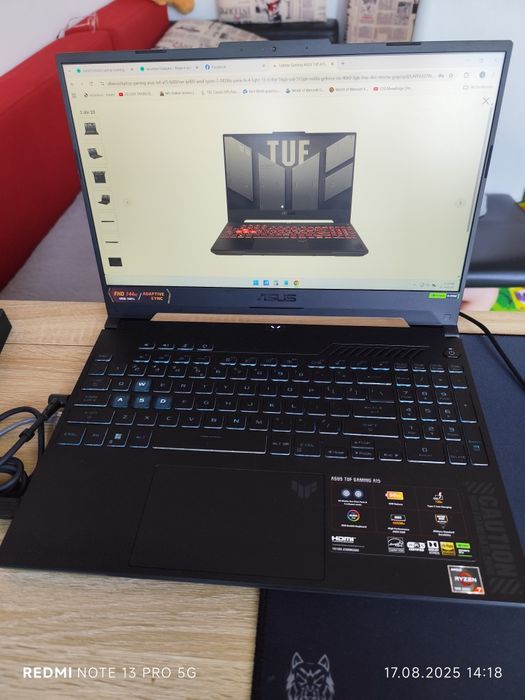Vand/Schimb Laptop Gaming, AMD Ryzen 7 7435HS, 16GB,SSD 512GB, RTX4060