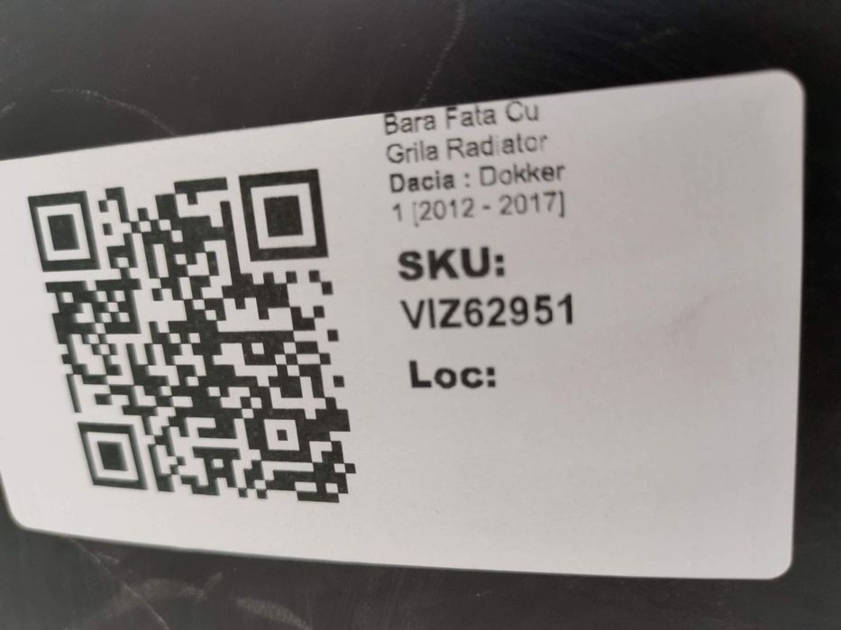 Bara Fata Dacia  Dokker 1 2012 2013 2014 2015 2016 2017 Originala In S