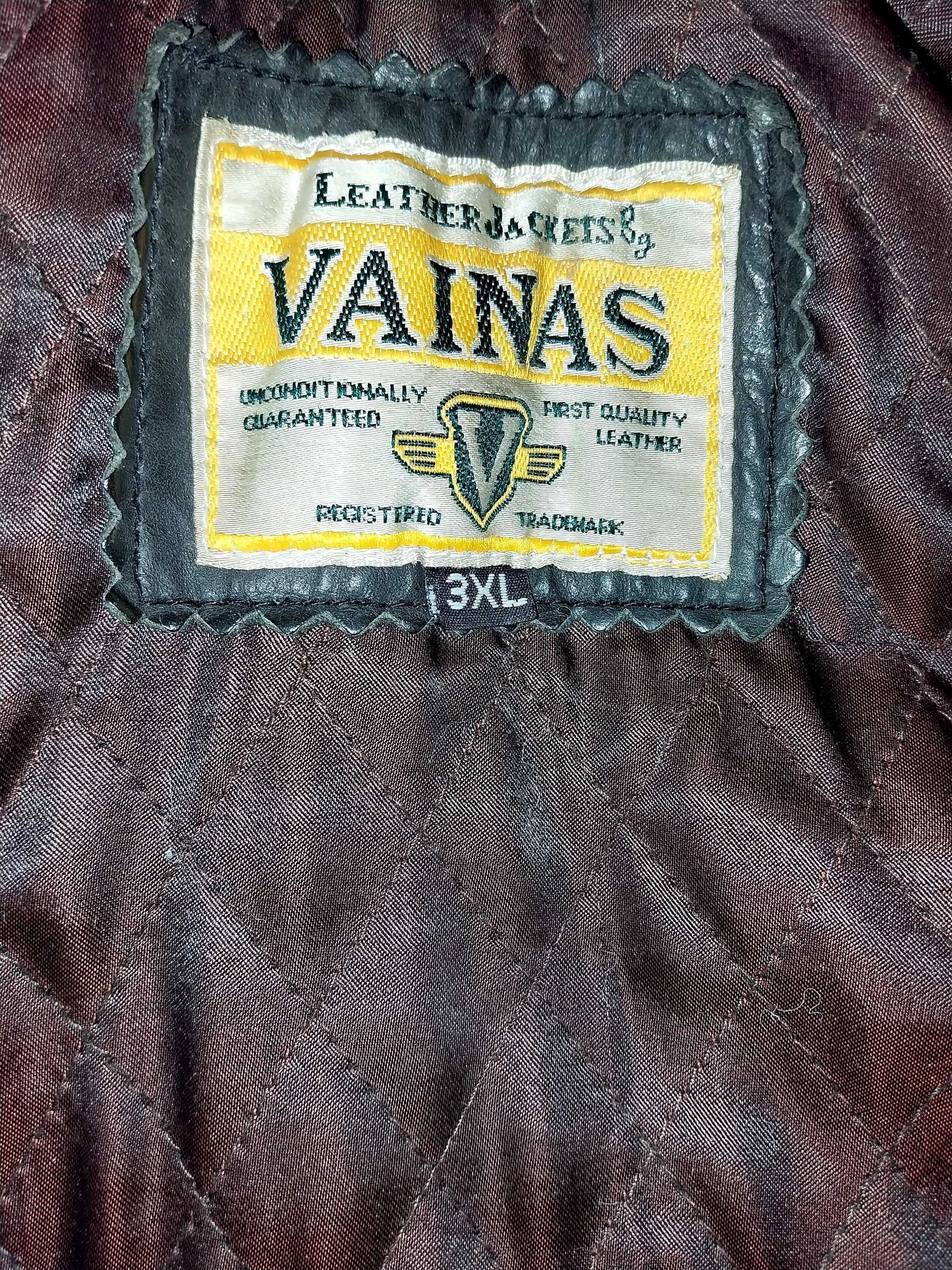 Мъжко черно естествена кожа яке Vainas размер ХЛ добро състояние