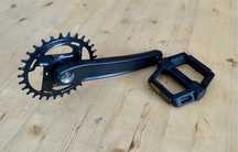 Angrenaj Pedalier Nou/MTB 1 Foaie cu Pedale/Rockrider/Bicicleta