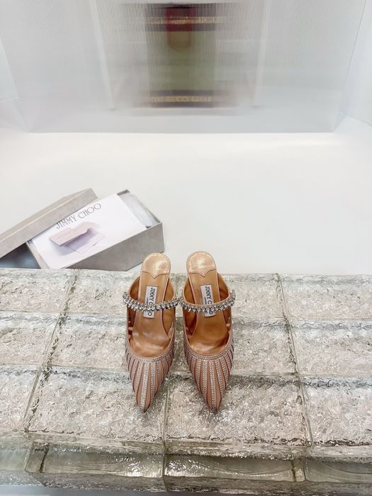 Sandale panfofi Jimmy Choo, toc 6.5 sau 8.5, Premium