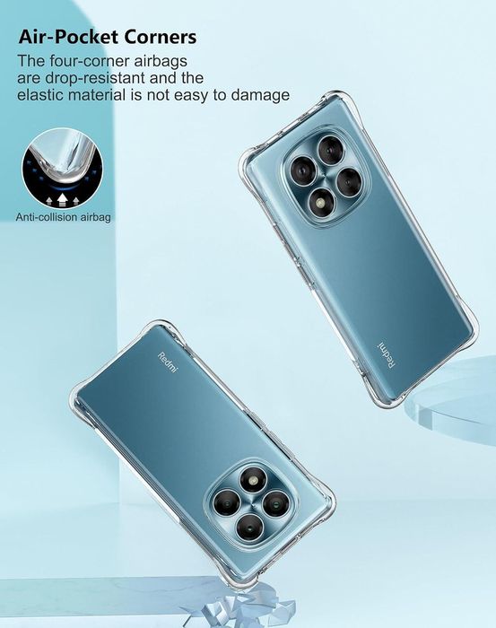 Прозрачен силиконов удароустойчив кейс за xiaomi redmi note 14 pro 4g