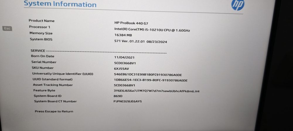 Лаптопи HP ProBook 440 g7 I5 процесор 16gb ram 450Gb хард диск.