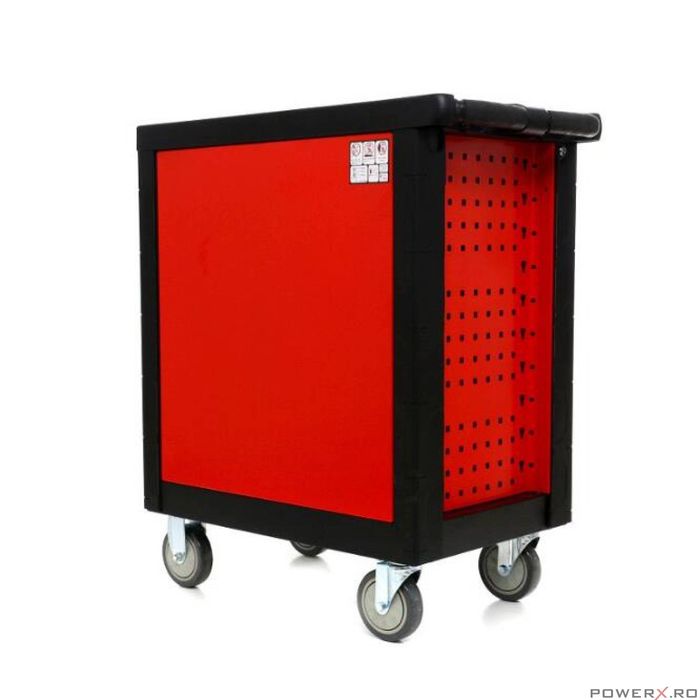 Dulap scule complet echipat cu 263 piese, pe roti, 6 sertare, Kraft