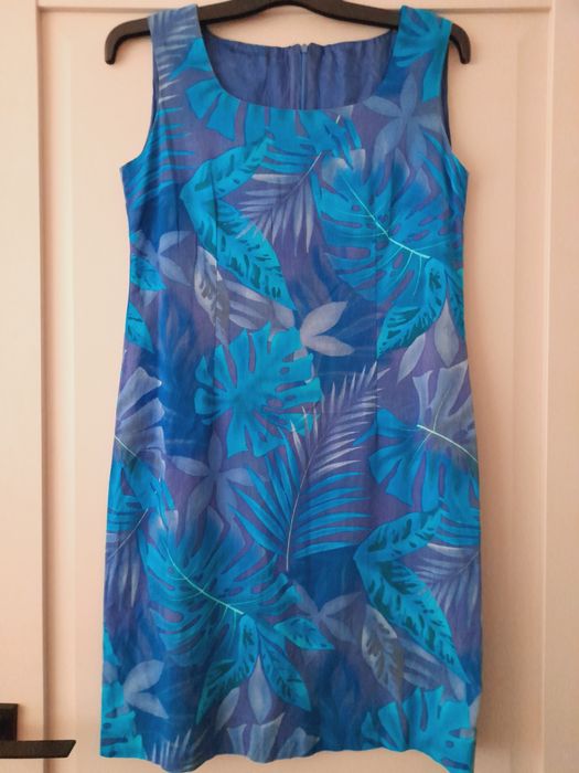 Rochie turcoaz din bumbac