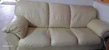 Canapea piele ecologica bej/crem