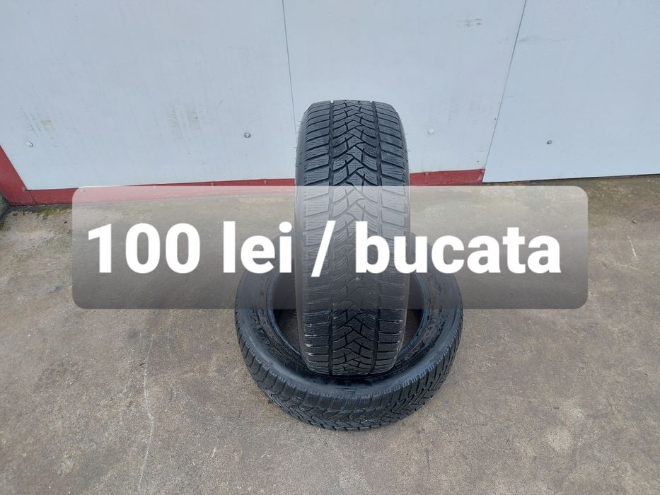 100 lei bucata! Doua anvelope M+S/IARNA 195 55 16 Dunlop! 7 mm