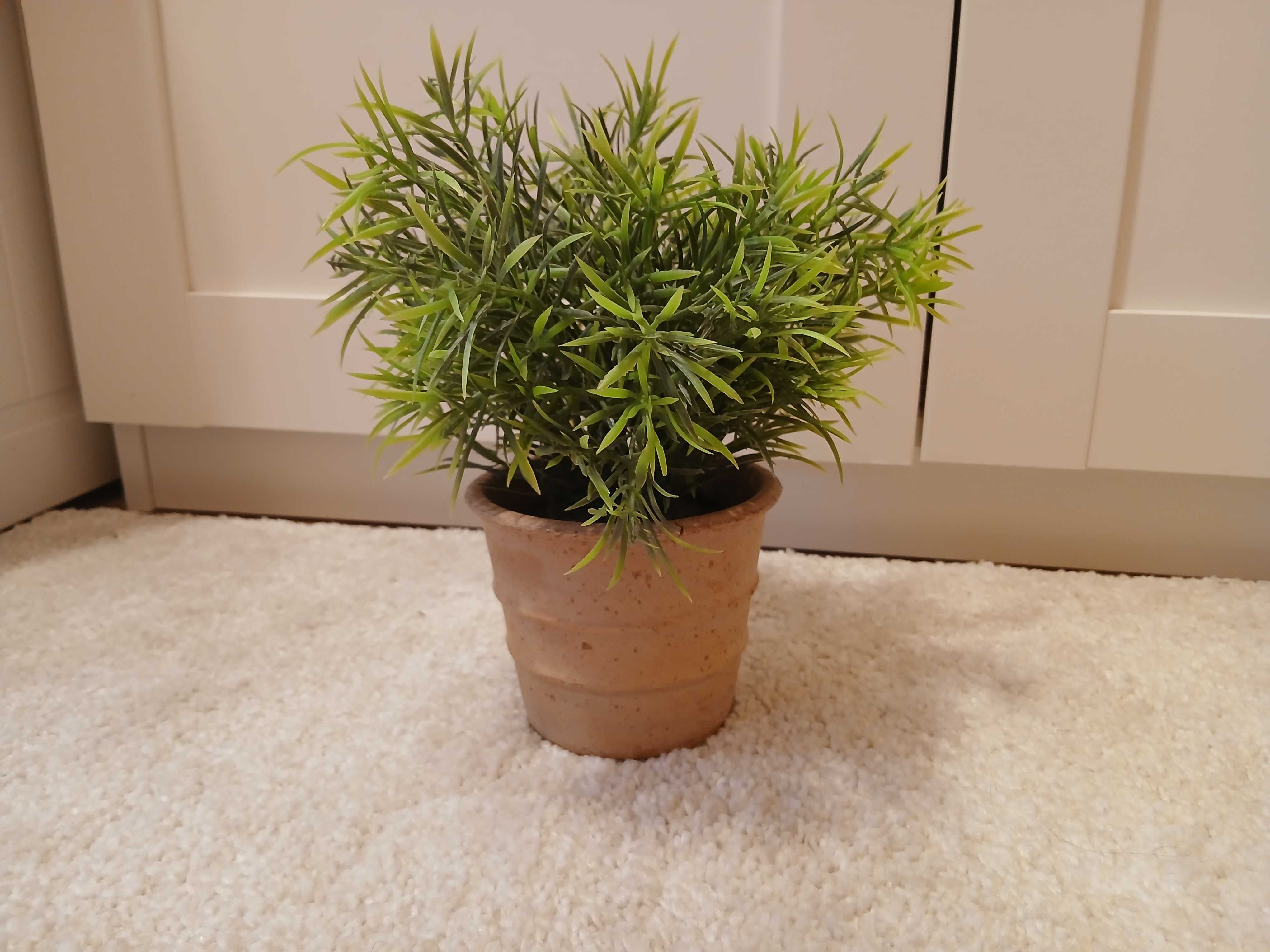 planta artificiala rozmarin in ghiveci de teracota