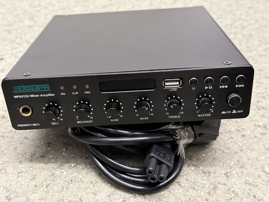 Amplificator cu mixer 120W player usb/ bluetooth, dsppa MP9312U