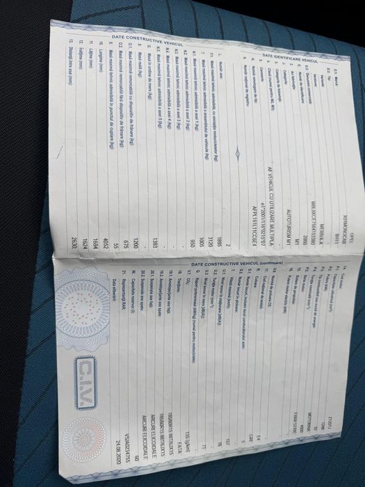 Vand opel meriva 2006