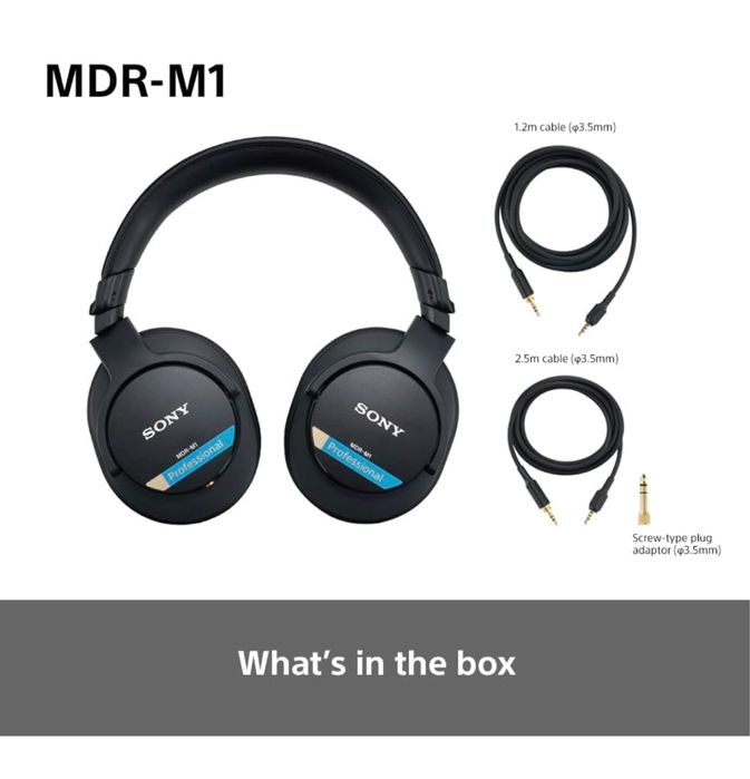 Căști Sony MDR-M1 Studio cu spate închis - cu fir,