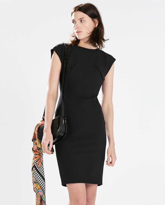 Rochie midi eleganta mulata neagra Zara XS