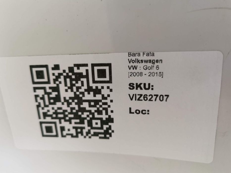 Bara Fata Volkswagen VW  Golf 6 2008 2009 2010 2011 2012 2013 2014 201